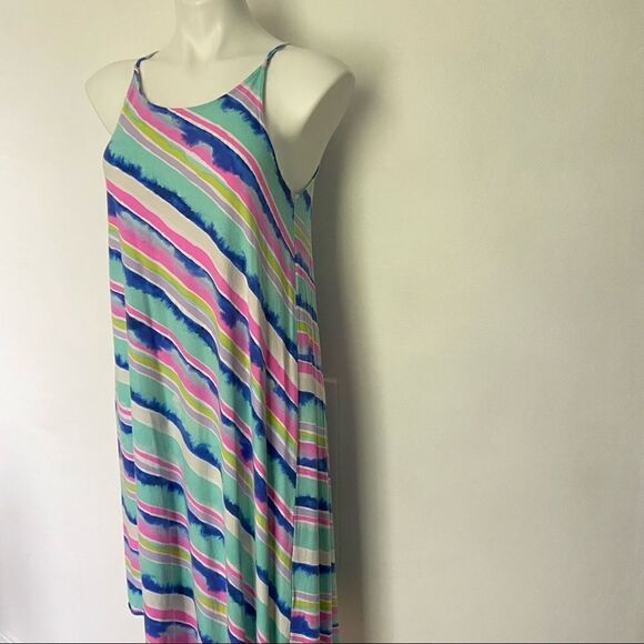 LP Watercolor Asymmetrical Tank Dress - Picture 13 of 13